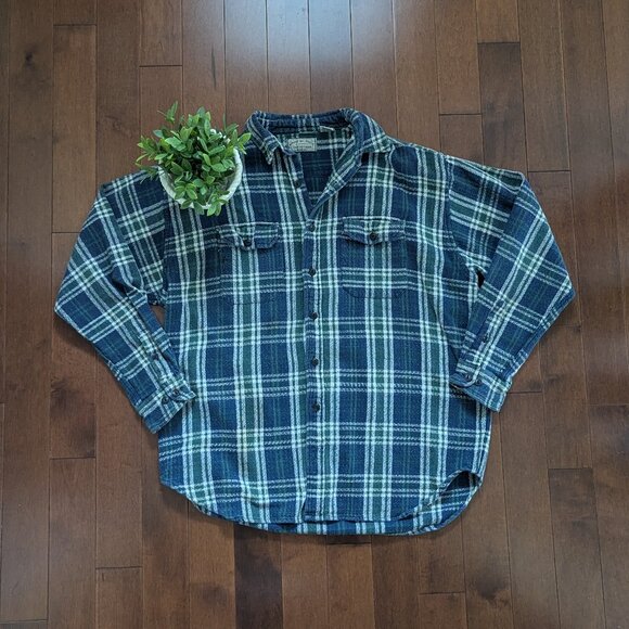 AMERICAN EAGLE VINTAGE THICK FLANNEL SHIRT - Picture 1 of 2